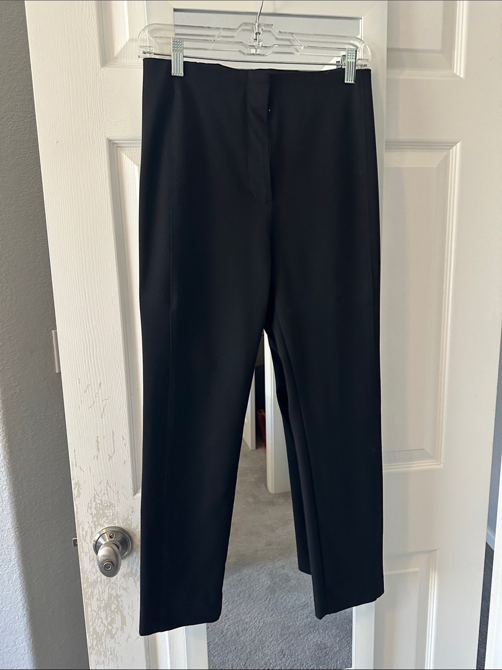 Black Straight Dress Pants - Classic Work Trousers